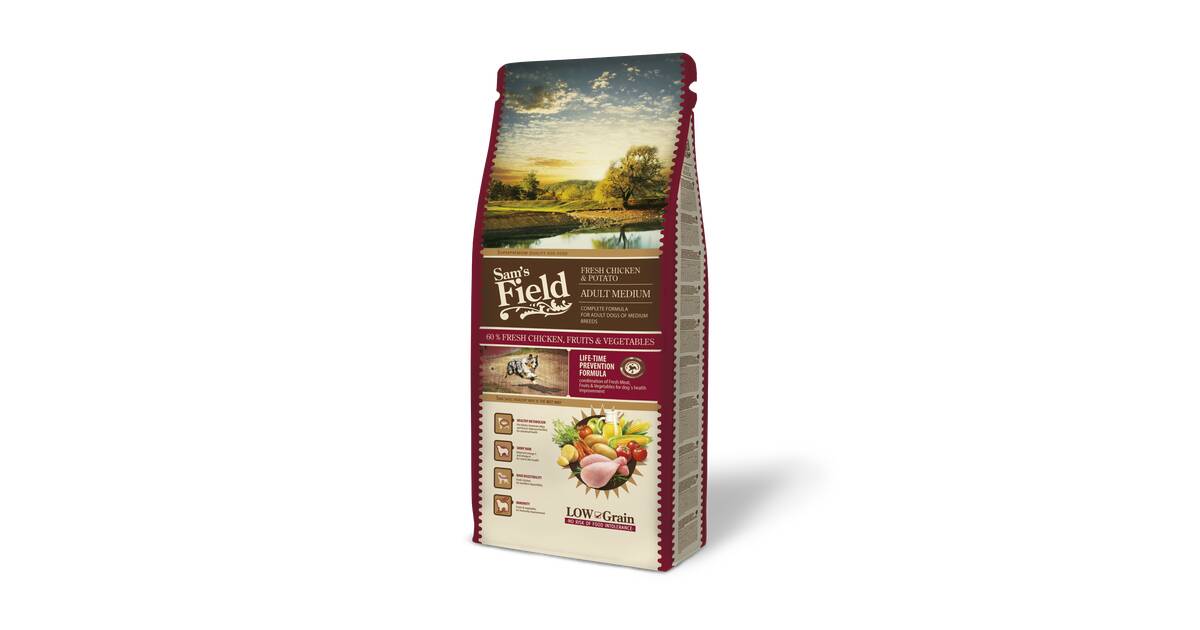 Sam's Field Huhn & Kartoffel Hundefutter, 13 Kg Sack - Für Ausgewachsene Hunde Mittlerer Größe