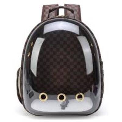 DENIKPETS Τσάντα Πλάτης Καρό/Καφέ 43cm*32cm*28cm