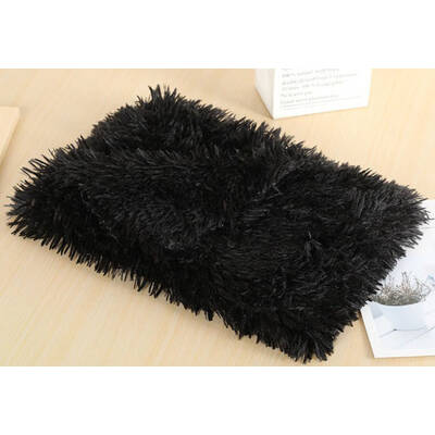 DENIKPETS Κουβέρτα Φλάφι Μαύρη 100*75cm