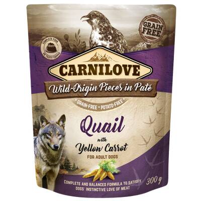 CARNILOVE Poutch Quail with Yellow Carrot 300g