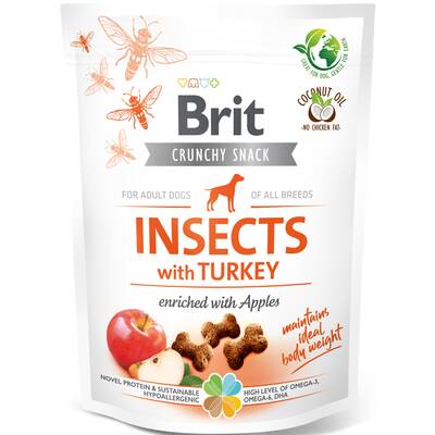 BRIT Dog Snack Crunchy Cracker Insects with Turkey