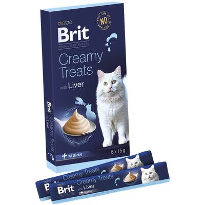 BRIT PR Cat Creamy Treats With Liver 6x15gr