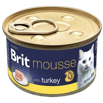 BRIT PR Cat Can Mousse Turkey 85g