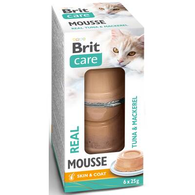 BRIT Care Cat Real Mousse Tuna&Mackerel 6x25g