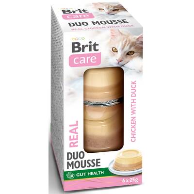 BRIT Care Cat Real Mousse Chicken With Duck 6x25g