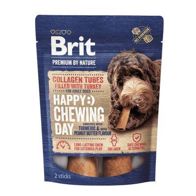 BRIT Dog Collagen Tubes Filled With Turkey 2pcs/80g