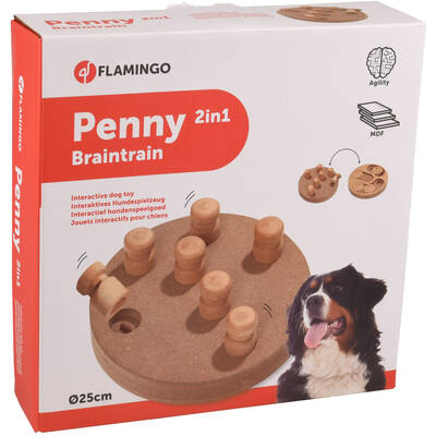 FLAMINGO Toy Brain train Penny Brown 25cm