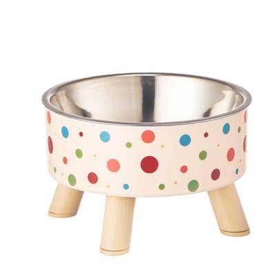 Ανοξείδωτο Μπολ με Ποδαράκια - Πουα Πολύχρομο 14cm 200ml