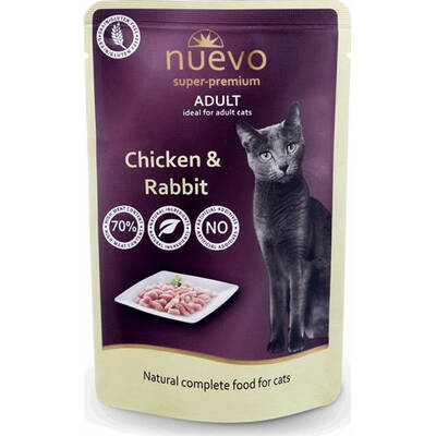 NUEVO Cat Adult Κοτόπουλο & Κουνέλι 85gr