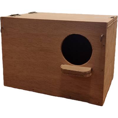 Φωλιά Μικρών Παπαγάλων Απο Φυσικό Ξύλο 20x14x14 cm