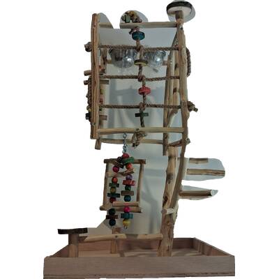 Πάρκο Μεσαίο Απο Φυσικό Ξύλο 2 31x29x77 cm