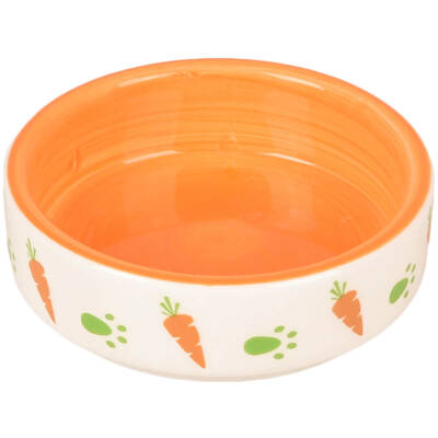 FLAMINGO Feeding Bowl Small Animal Iggy Ceramic Orange 8,5 cm