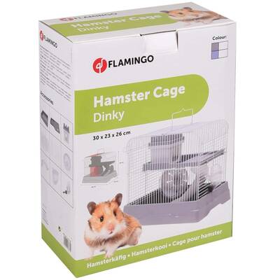 FLAMINGO Hamster Cage Dinky Grey 30x23x26cm