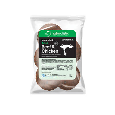 NATURALISTIC Dog Adult Beef&Chicken Burgers 1kg
