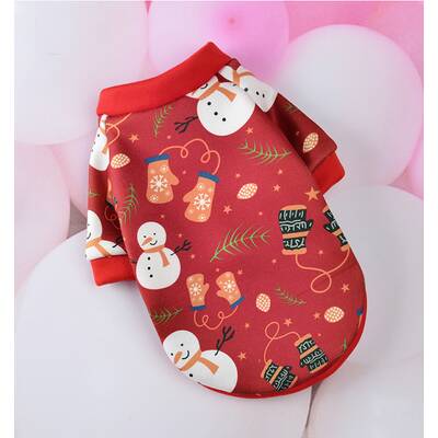 DENIKPETS Φούτερ Κόκκινο XMAS Χιονάνθρωπος M 30cm