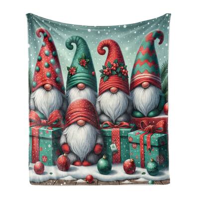 DENIKPETS Κουβέρτα Πράσινη XMAS Οι 5 Νάνοι 75*100cm