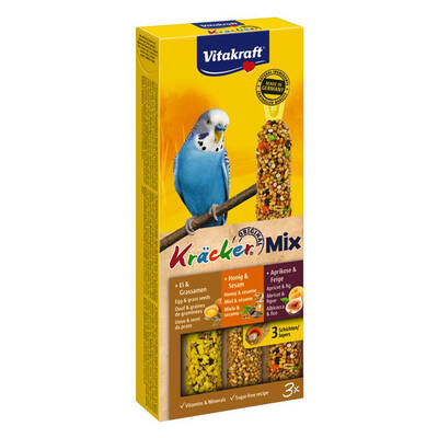 VITAKRAFT Kracker Trio Budgie Egg,Apricot&Honey 3pcs