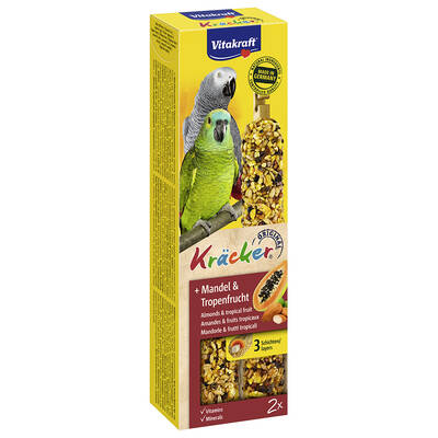 VITAKRAFT Kracker Duo Large Parrots Almonds&Tropical Fruits 2pcs