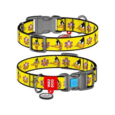 WAUDOG Naylon Dog Collar Looney 1" Plastic Fastex S 20mmx24-40cm