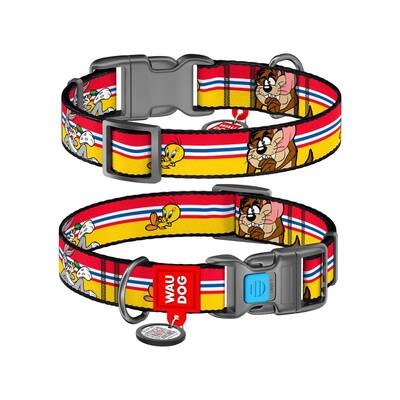 WAUDOG Naylon Dog Collar Looney 25mm 35*58cm