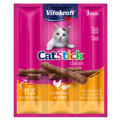 VITAKRAFT Cat Stick Poultry&Liver 3pcs