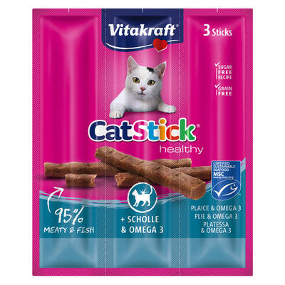 VITAKRAFT Cat Stick Plaice&Omega3 3pcs