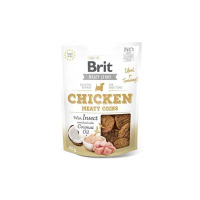 BRIT Dog Jerky Chicken & Insect M. Coins 80g