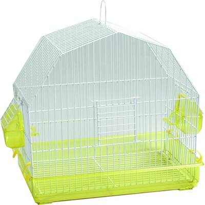 Κλουβί Λουξ Πολύγωνο Κίτρινο 38x24x36cm