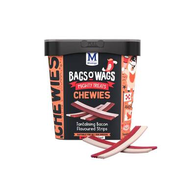 BAGS O' WAGS Chewies Bacon Strips 500g