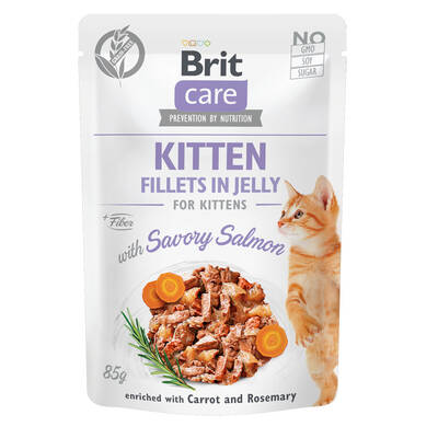 BRIT Care Cat Pouches Fillets In Jelly Kitten Salmon 85gr