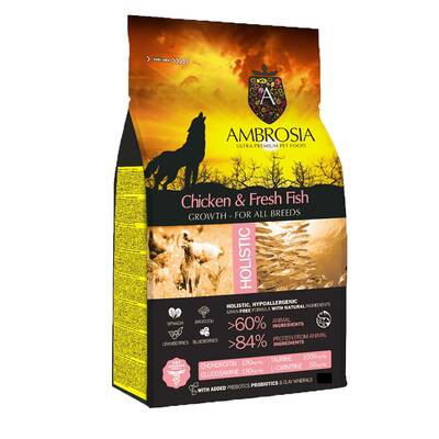 AMBROSIA GF Dog Puppy Regular Chicken&Fish 6kg