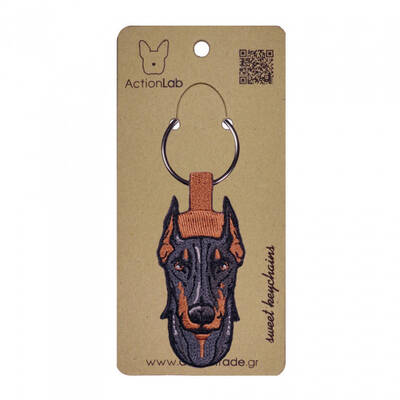 ACTION LAB Κεντητό Μπρελόκ Doberman