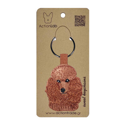 ACTION LAB Κεντητό Μπρελόκ Poodle Moca