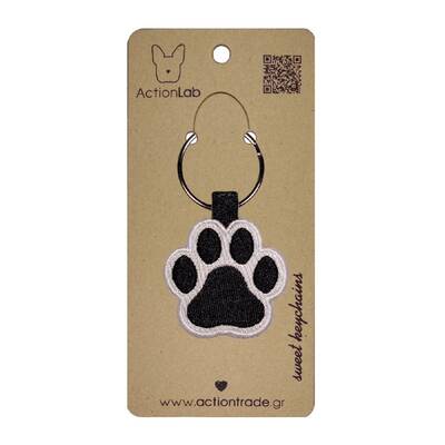 ACTION LAB Κεντητό Μπρελόκ Animal Paw White