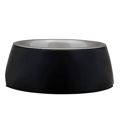 FREEDOG Steinless Steeel Bowl Black With Melamine Base 13cm 210ml