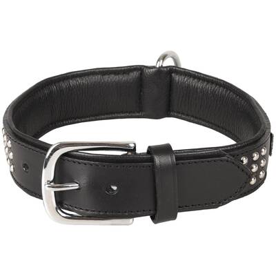 FLAMINGO Collar Sedona Leather Black 39x45cm