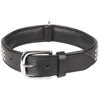 FLAMINGO Collar Sedona Leather Black 43x50cm