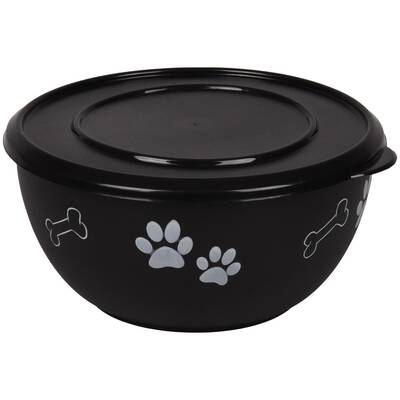 FLAMINGO Bowl With Lid Kena Black 1250ml