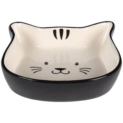 FLAMINGO Bowl Cat Fofa Ceramic Black-White Head 250ml 13,5x13x3,5cm