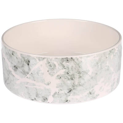 FLAMINGO Bowl Dog Marmi Ceramic Grey Round 1700ml 20x7,5cm