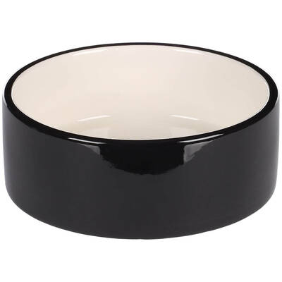 FLAMINGO Bowl Dog Rocky Ceramic Black Round 400ml 13x4,5cm