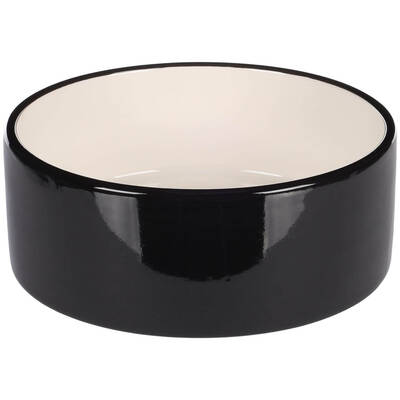 FLAMINGO Bowl Dog Rocky Ceramic Black Round 900ml 16,5x6,5cm