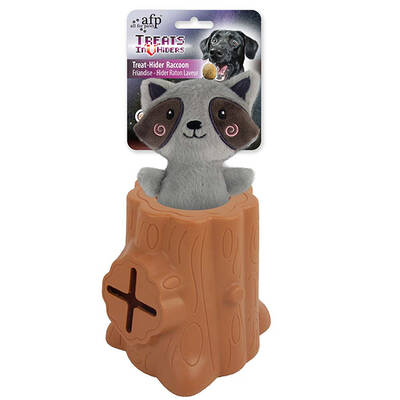 AFP Dog Toy Treat Hider Raccoon