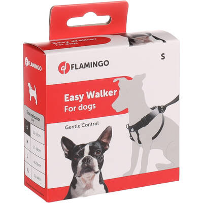 FLAMINGO Harness Easy Walker Black  S 30-40cm 70cm