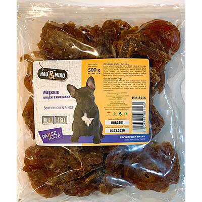 Hau & Miau soft small Chicken rings 500gr
