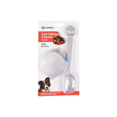 FLAMINGO Can Lids 7,5cm And Spoon