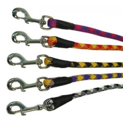 PET CAMELOT Οδηγός Σχοινί με Δέρμα Yellow-Red 1.3x120cm