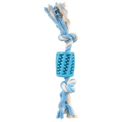 FLAMINGO Παιχνίδι Σκύλου Lindo Pipe with rope Light blue & White
