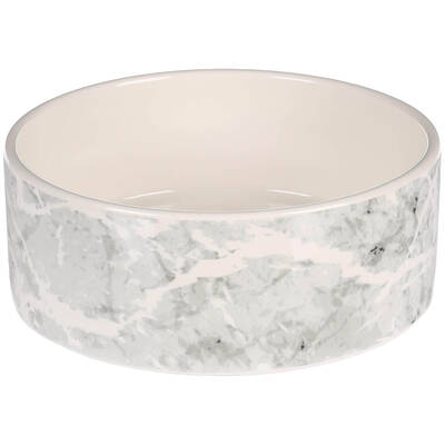 FLAMINGO Bowl Dog Marmi Ceramic Grey Round 900ml 16.5x6,5cm