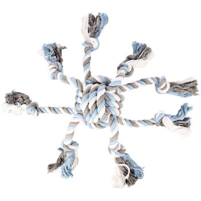 FLAMINGO Dog Toy Jim Knotted Ball Octopus Blue 70x17cm